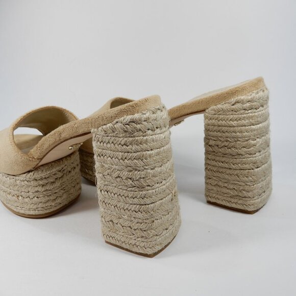Dee Ocleppo Sunset Platform Espadrille Heel Slip on Sandals 8.5 Sand NEW $325 - Picture 10 of 16